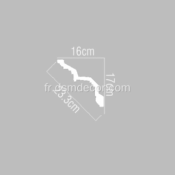 Moulures décoratives dentelées en polyuréthane